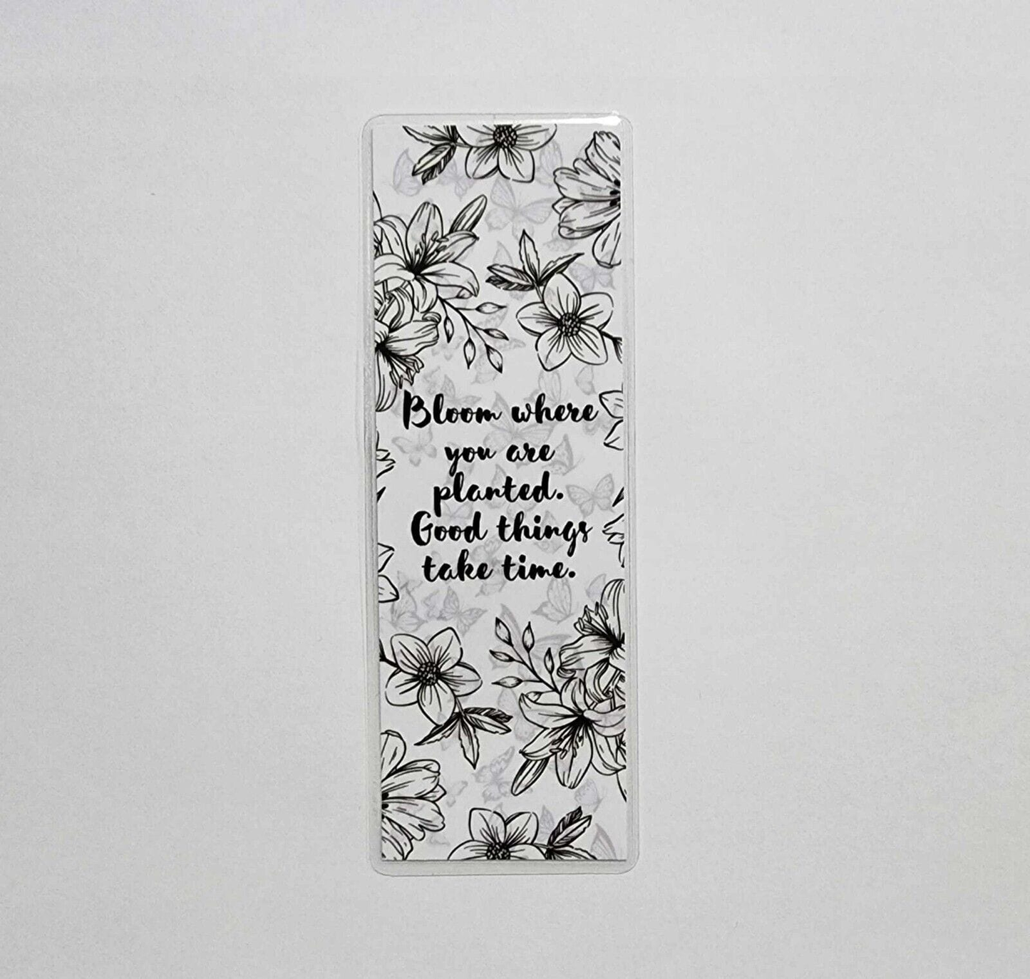 Unbranded Good things take time Inspirational Bookmark Gift Book Marker Dog Love Cake Laminated 15.5cm