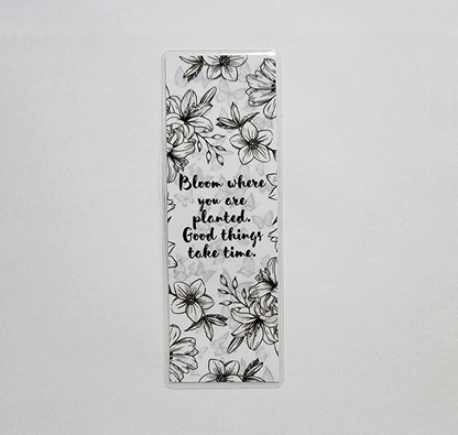 Unbranded Good things take time Inspirational Bookmark Gift Book Marker Dog Love Cake Laminated 15.5cm
