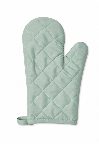 Unbranded Green 1x Cotton Oven Mitt Glove Heatproof Baking Kitchen Tools Heat Burns One Size