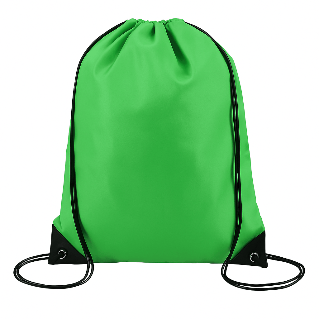 Unbranded Green Drawstring Backpack Sports Travel Beach 35cm x 42cm Swimming Shoe Bag