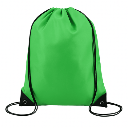Unbranded Green Drawstring Backpack Sports Travel Beach 35cm x 42cm Swimming Shoe Bag