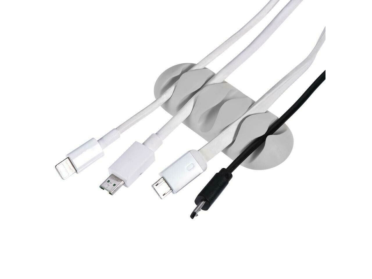 Unbranded Grey Cable Reel Wire Organizer Desktop Clips Cord Management Headphone Wire Holder