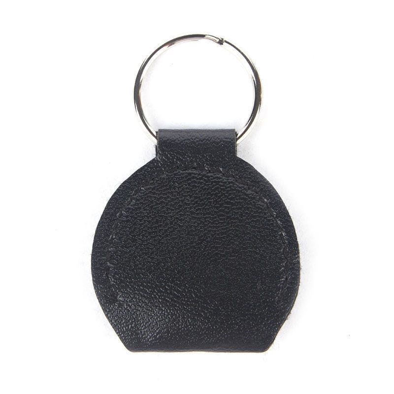 Unbranded Guitar Picks Holder Case Keychain Black Leather Plectrum Case Bag