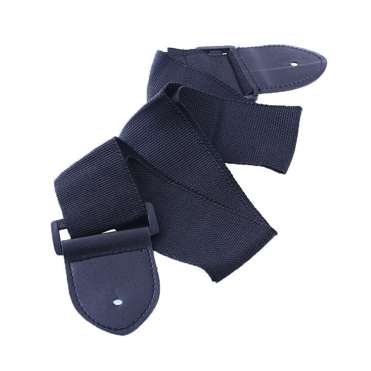 Unbranded Guitar Strap Adjustable Leather Ends Nylon Belt Electric Acoustic Guitar Bass