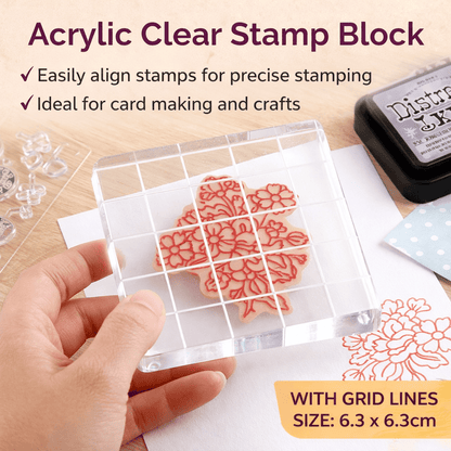 Unbranded Home & Garden > Hobbies > Arts & Crafts Stamp Block Acrylic Clear Scrapbooking Stamp Tools Transparent Pad w Grid Line