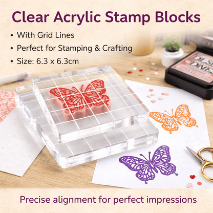 Unbranded Home & Garden > Hobbies > Arts & Crafts Stamp Block Acrylic Clear Scrapbooking Stamp Tools Transparent Pad w Grid Line