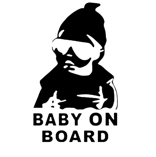 Unbranded Hot Baby on Board Vinyl Car Sticker With Sunglasses Decal Sign Window Black