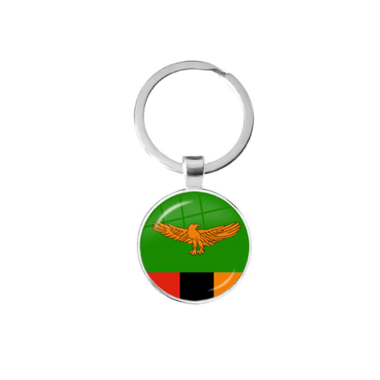 unbranded Keychain Keyring National Flag of Zambia Gift Key Ring