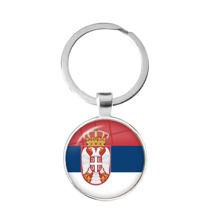 unbranded Keychain Keyring National Flag Serbia Serbian Gift Key Ring