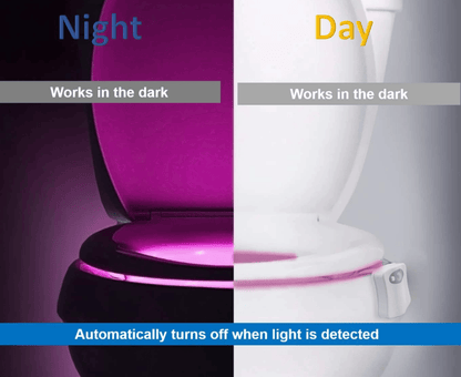 Unbranded LED Bowl Body Sensing Motion Activated Bathroom Toilet Night Light 8 Colors Lamp