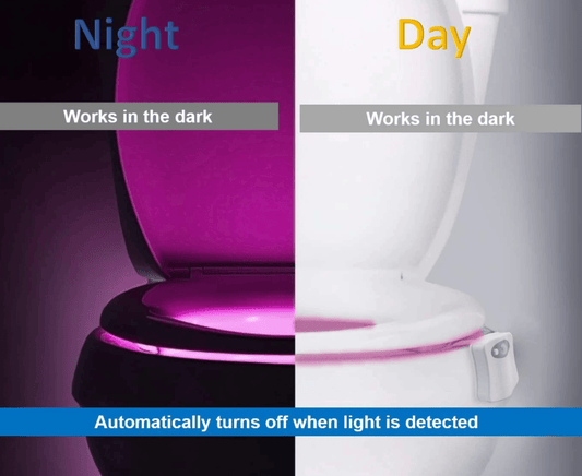 Unbranded LED Bowl Body Sensing Motion Activated Bathroom Toilet Night Light 8 Colors Lamp
