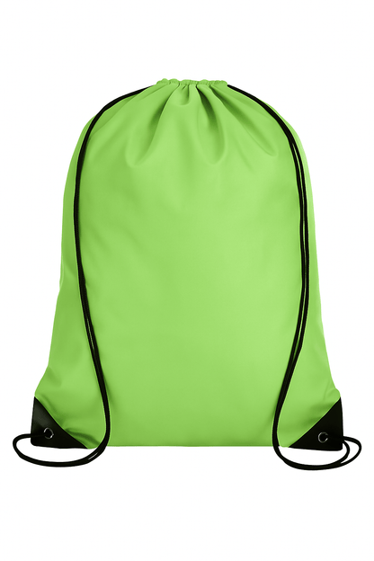 Unbranded Light Green Drawstring Backpack Sports Travel Beach 35cm x 42cm Swimming Shoe Bag