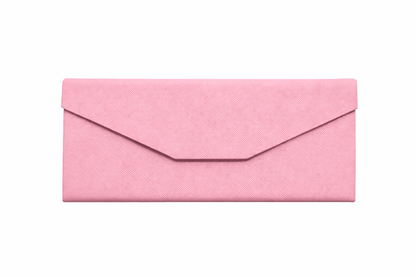 Unbranded Light Pink Foldable Hard Glasses Case Magnetic Closure Compact Travel Eyewear Holder Reader