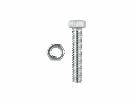 Unbranded M6 x 40mm Zinc Plated Hex Head Bolts And Nuts Screw 6 Pack