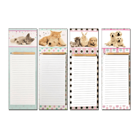 Unbranded Magnetic Shopping To Do List with Pencil-Cute Animals Fridge Memo Pad Board