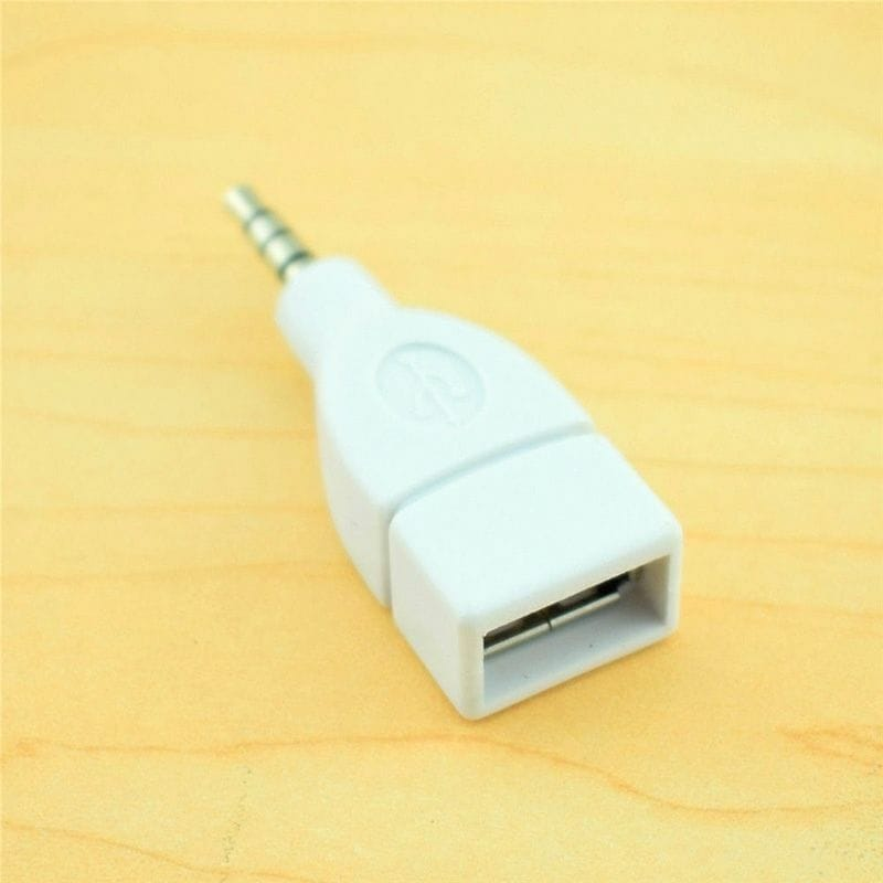 Unbranded Male AUX Audio 3.5mm Plug Jack to Female USB 2.0 Converter Adapter for Car MP3