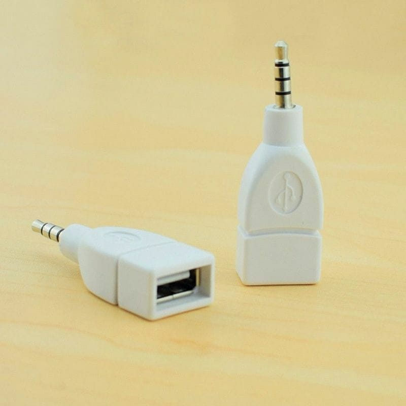 Unbranded Male AUX Audio 3.5mm Plug Jack to Female USB 2.0 Converter Adapter for Car MP3