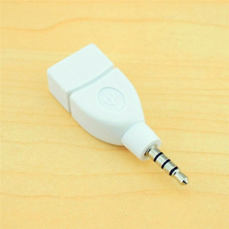 Unbranded Male AUX Audio 3.5mm Plug Jack to Female USB 2.0 Converter Adapter for Car MP3