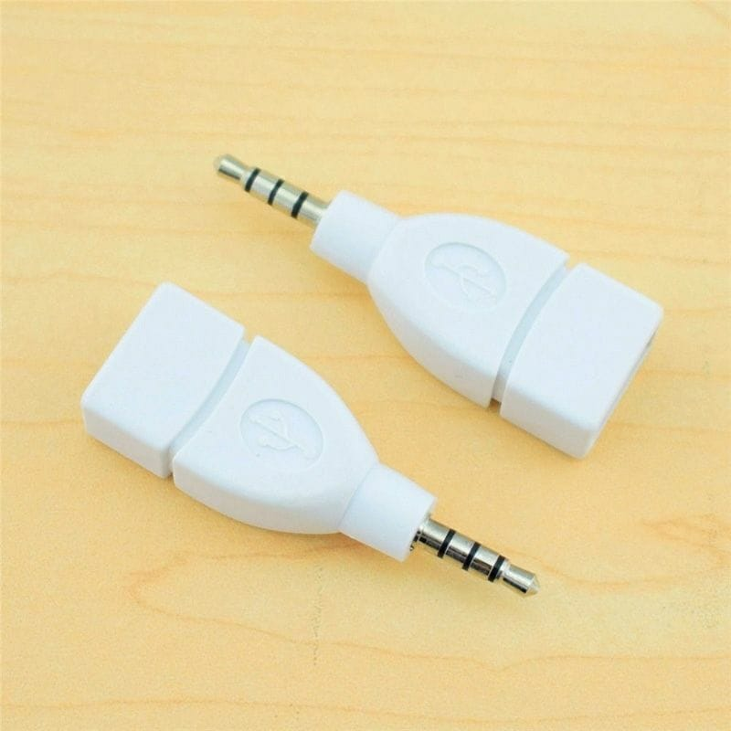 Unbranded Male AUX Audio 3.5mm Plug Jack to Female USB 2.0 Converter Adapter for Car MP3