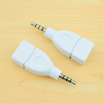 Unbranded Male AUX Audio 3.5mm Plug Jack to Female USB 2.0 Converter Adapter for Car MP3