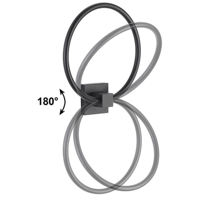 Unbranded Matt Black Hand Towel Ring Rack Wall Mount Holder Solid Bathroom Rail Matte