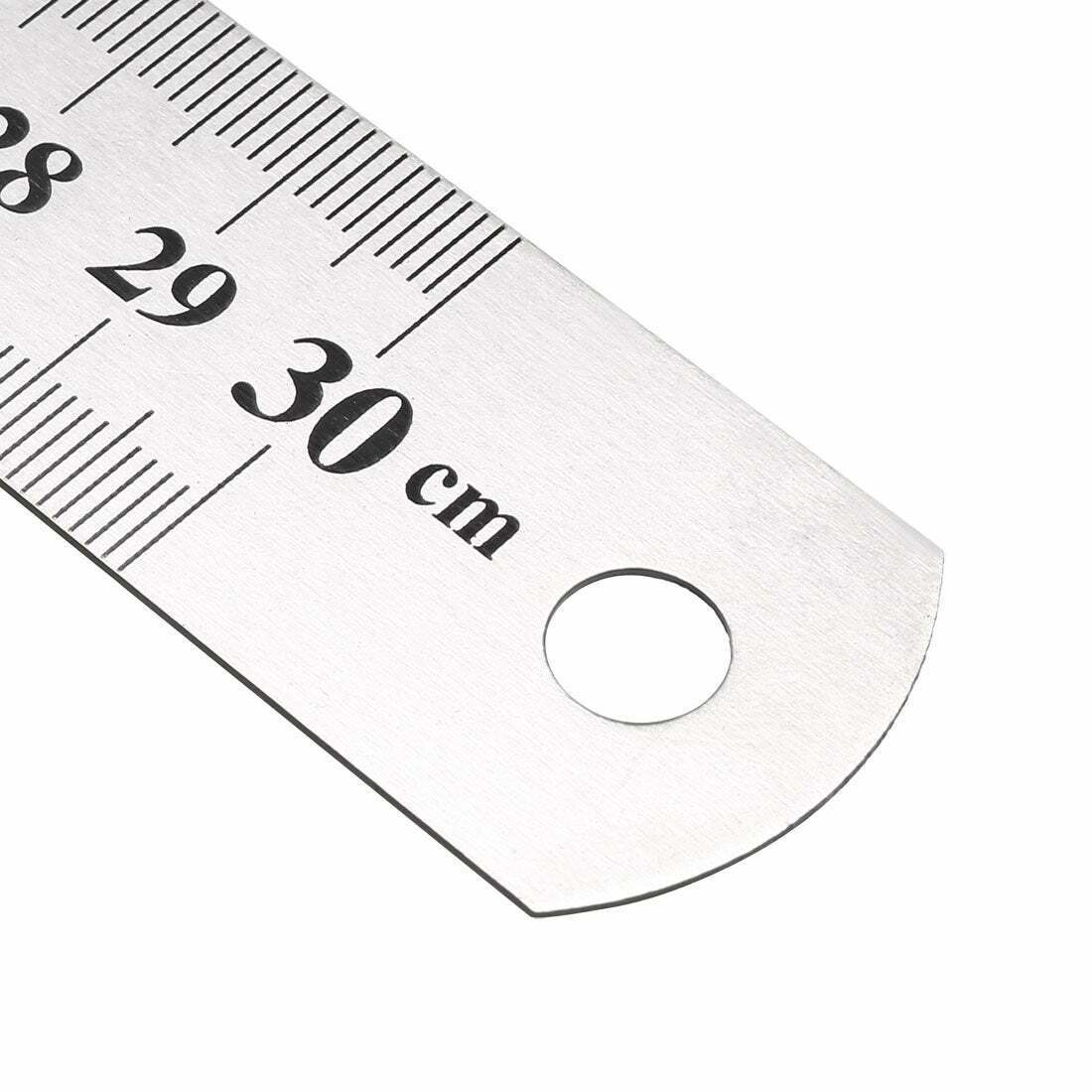 Unbranded Metal Stainless Steel Ruler Double Sided 30CM 12INCH Precision School Office