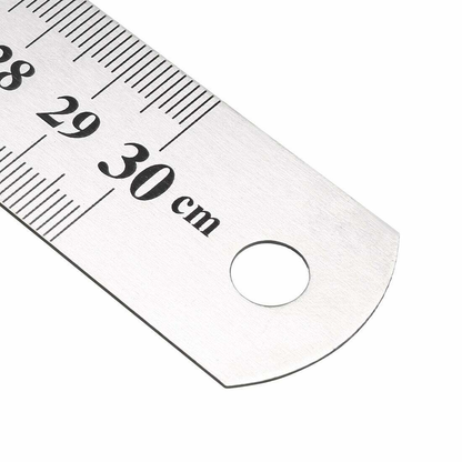 Unbranded Metal Stainless Steel Ruler Double Sided 30CM 12INCH Precision School Office