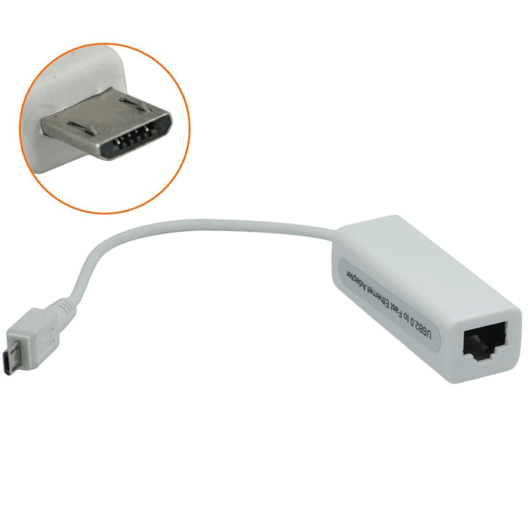 Unbranded Micro USB 2.0 to RJ45 Ethernet Network LAN Adapter Card 10Mbps Adapter