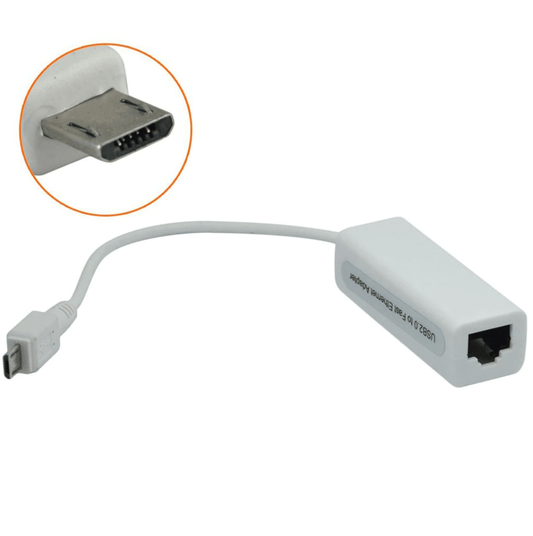 Unbranded Micro USB 2.0 to RJ45 Ethernet Network LAN Adapter Card 10Mbps Adapter