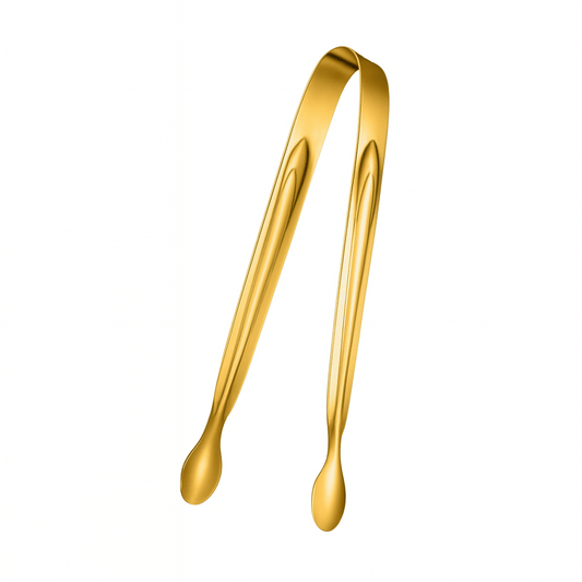 Unbranded Mini Golden Tong Clamp Appetizers Party Tea Bag Food Ice Cube Bar Rustproof