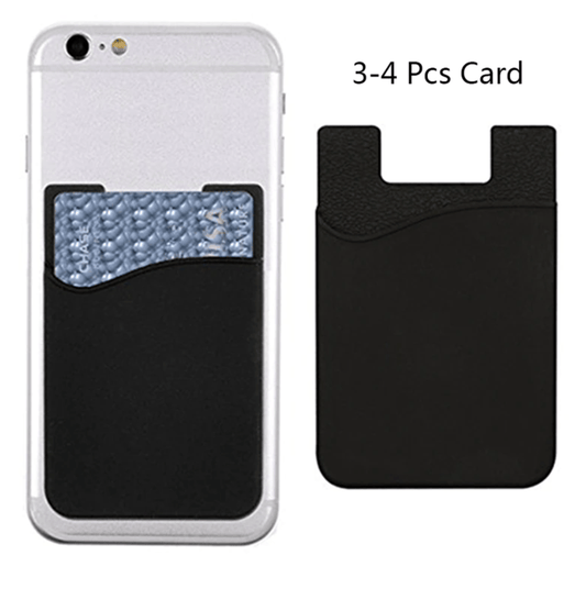 Unbranded Mobile Phone Back Card Silicone Holder Wallet Stick On Adhesive Cash ID Soft