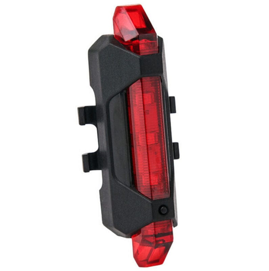 Unbranded NEW Cycling 5 LED USB Rechargeable Bike Bicycle Tail Warning Light Rear Safety