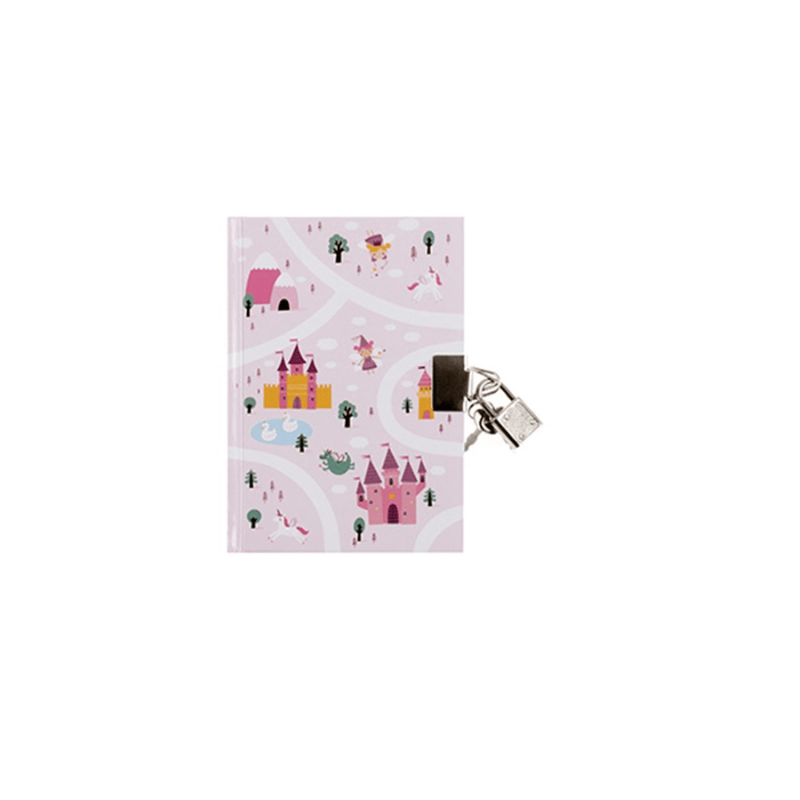 Unbranded Notebook A6 Notebook Hard Cover Printed with lock 4 Assorted Kids Design Diaries Palace