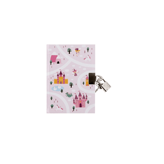 Unbranded Notebook A6 Notebook Hard Cover Printed with lock 4 Assorted Kids Design Diaries Palace