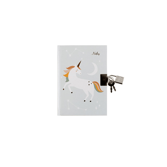 Unbranded Notebook A6 Notebook Hard Cover Printed with lock 4 Assorted Kids Design Diaries Unicorn