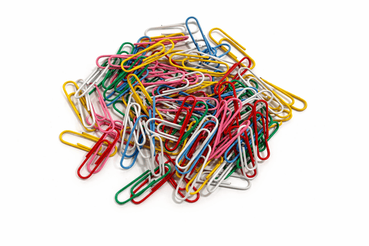 Unbranded Paper Clips Metal Office 200 Pack Clip Colorful Craft School 33mm