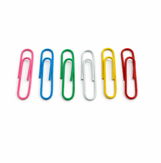 Unbranded Paper Clips Metal Office 200 Pack Clip Colorful Craft School 33mm