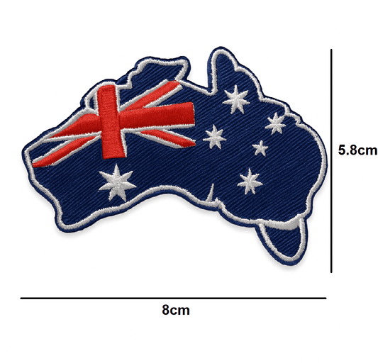 Unbranded Patches Iron-On AUS Australia Map Embroidery Patch Union Jack Fabric Badge for Clothing