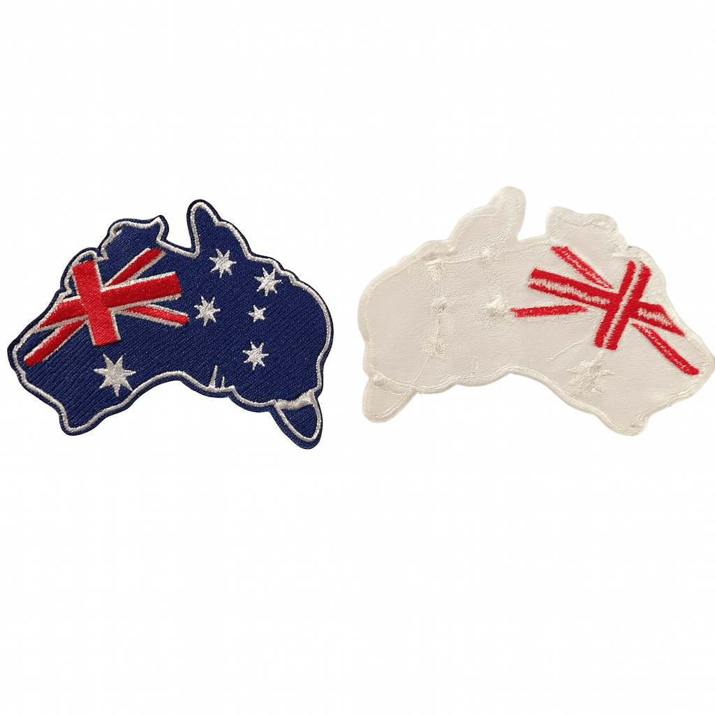 Unbranded Patches Iron-On AUS Australia Map Embroidery Patch Union Jack Fabric Badge for Clothing