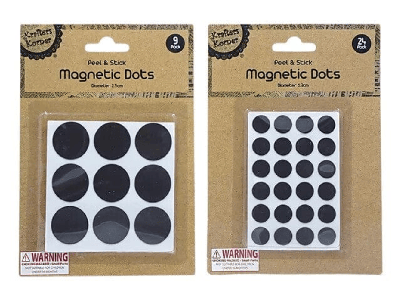 Unbranded Peel Round Small Magnet Dots with Adhesive Backing for Crafts DIY School Home