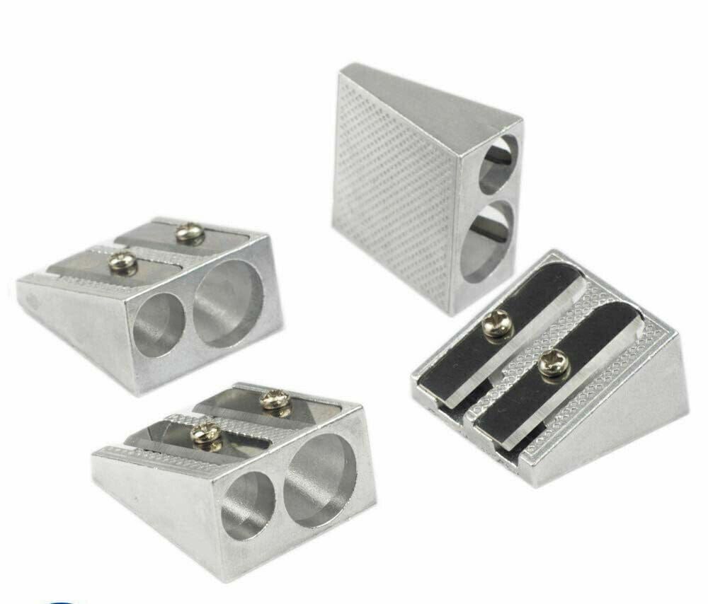 Unbranded Pencil sharpener 1 Pack Metal Double Hole Pencil Sharpener School Stationery Office