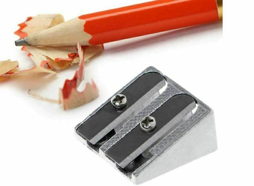 Unbranded Pencil sharpener 1 Pack Metal Double Hole Pencil Sharpener School Stationery Office