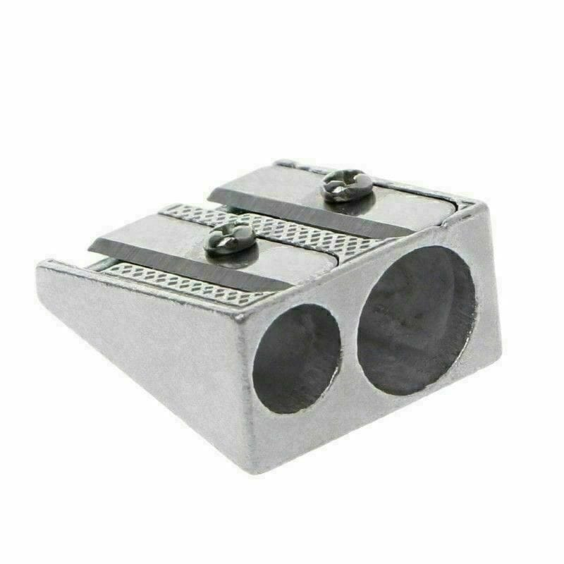 Unbranded Pencil sharpener 1 Pack Metal Double Hole Pencil Sharpener School Stationery Office