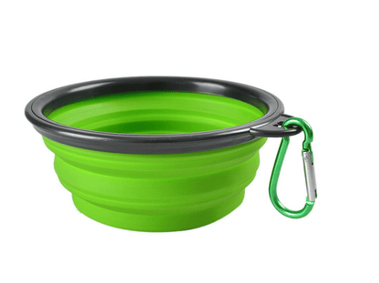 Unbranded Pet bowl Green Pet Dog Cat Portable Silicone Collapsible Travel Food Bowl Water Dish Feeder