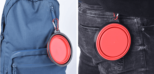 Unbranded Pet bowl Pet Dog Cat Portable Silicone Collapsible Travel Food Bowl Water Dish Feeder