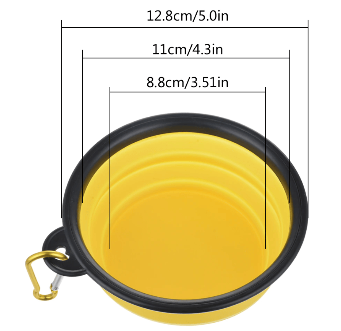 Unbranded Pet bowl Pet Dog Cat Portable Silicone Collapsible Travel Food Bowl Water Dish Feeder