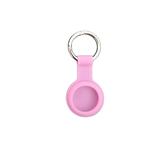 Unbranded Pink Air Tag Holder Compatible with Apple Airtag 2021 Keyring Silicone Washable