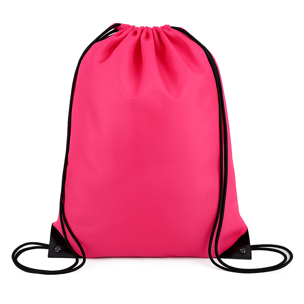 Unbranded Pink Drawstring Backpack Sports Travel Beach 35cm x 42cm Swimming Shoe Bag