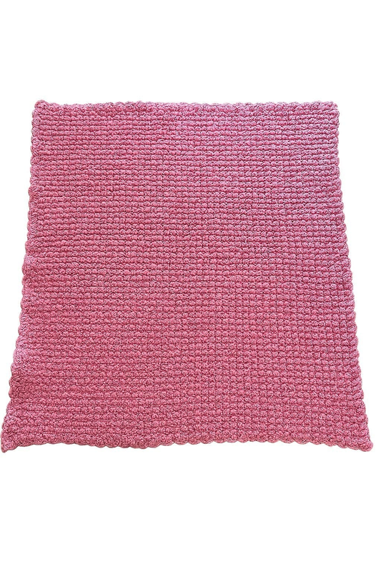 Unbranded Pink Handmade Crochet Baby Blanket Soft New Great Gift