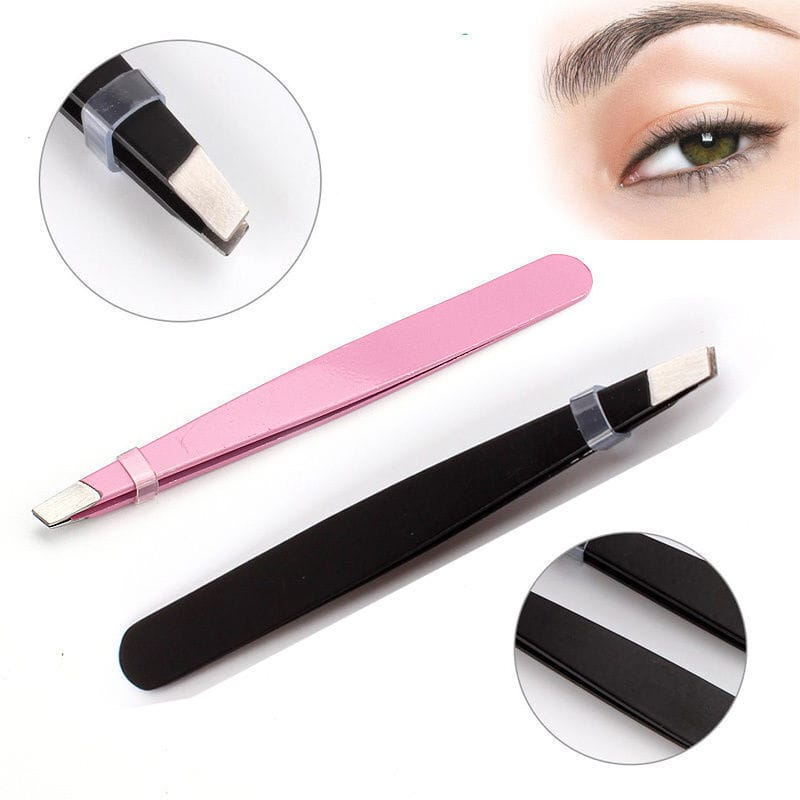 Unbranded Professional Eyebrow Tweezers Hair Removal Slanted Stainless Steel Tweezer New